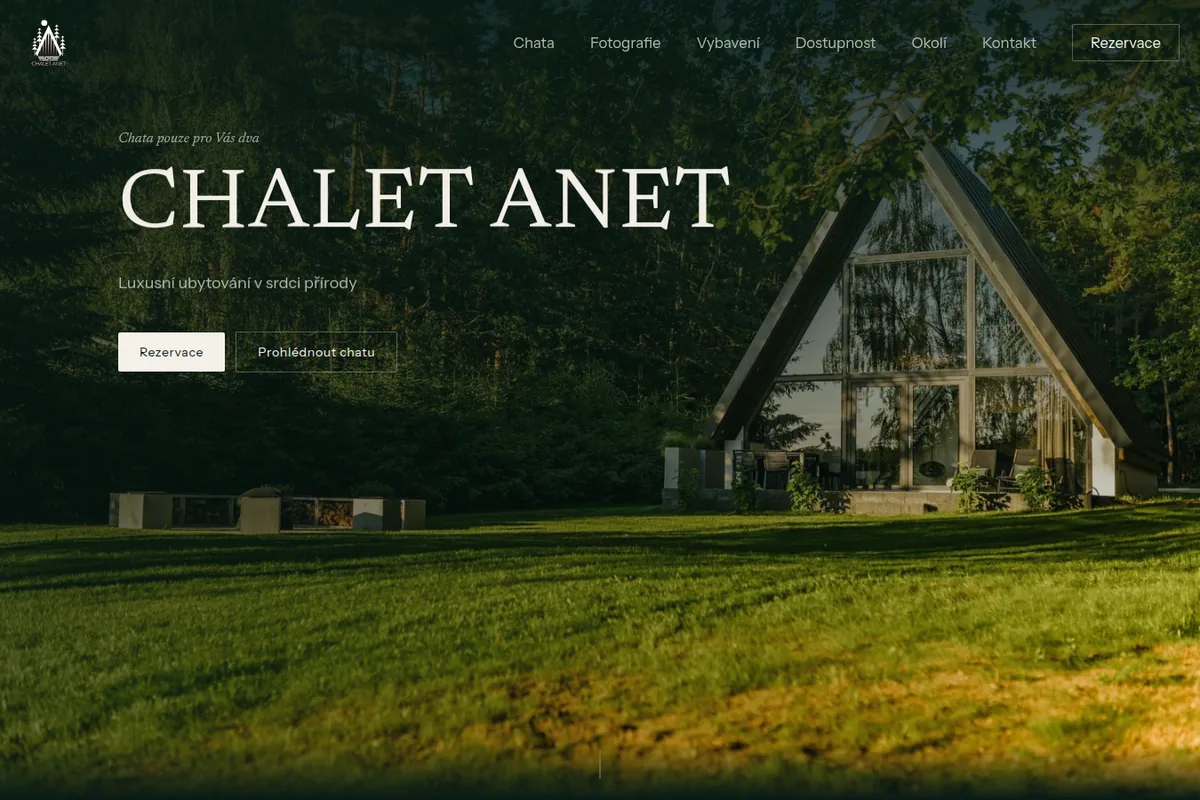 Náhled webu Chalet Anet